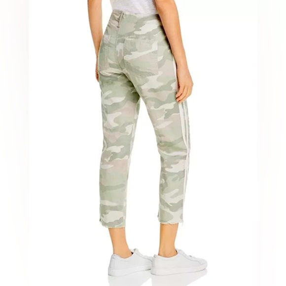 Mother Denim The Shaker Chop Crop Fray Desert Print Camo Cropped Pants, Size 27 - Picture 2 of 15